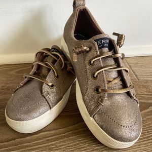 Sperry kids slip-on shoes. Size US 12.5, excellent used condition. Bronze color.